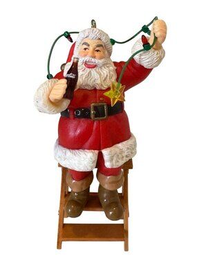 Coca-Cola 1992 Santa Claus Ornament  4" Tall Vintage Decoration